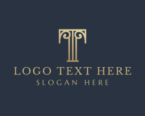 Pillar - Elegant Pillar Boutique Letter T logo design