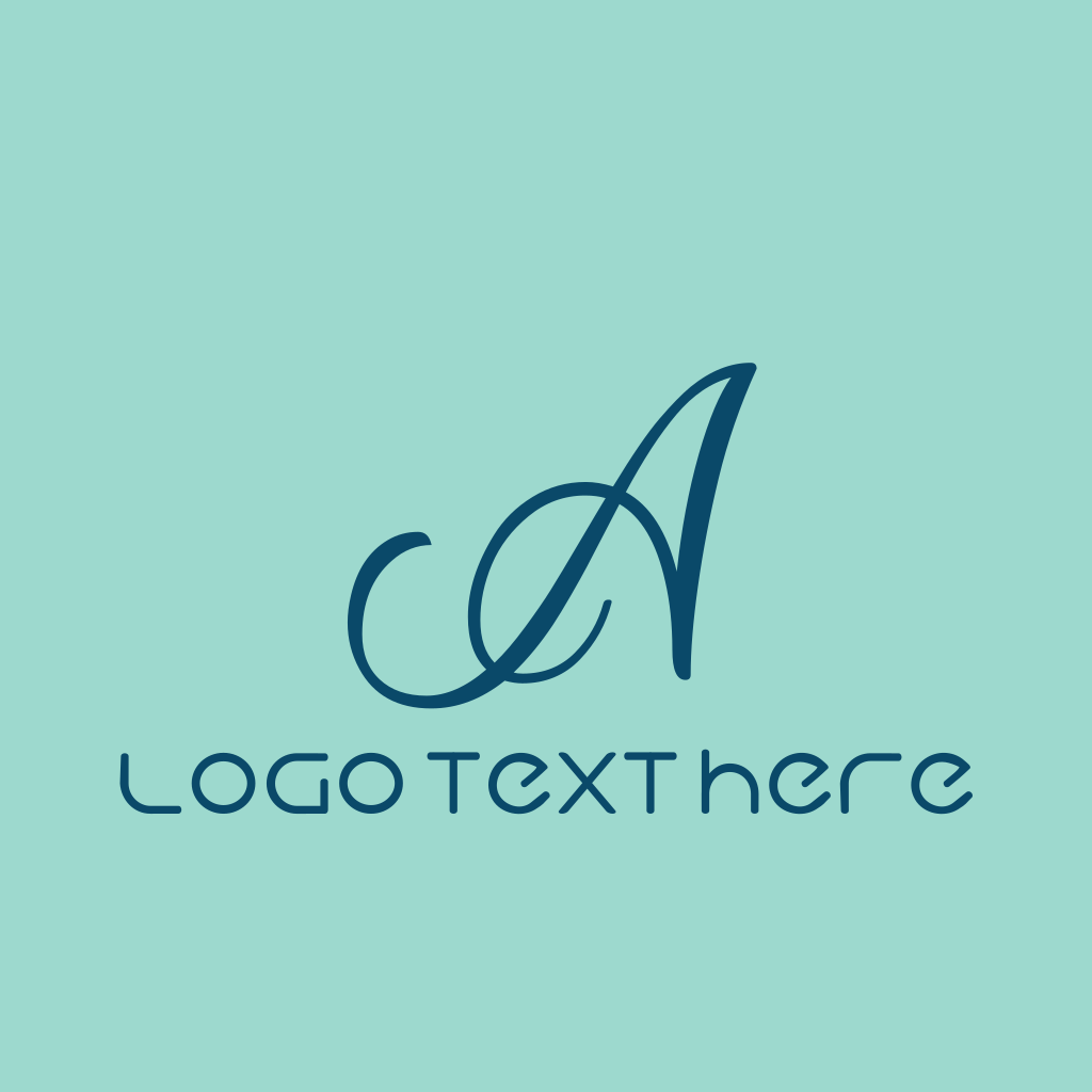Blue Cursive Letter A Logo | BrandCrowd Logo Maker