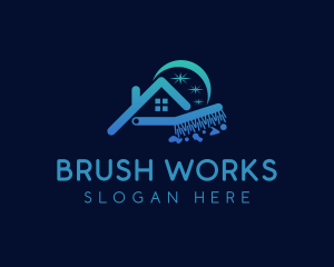Brush - Cleaning Housekeeping Brush logo design