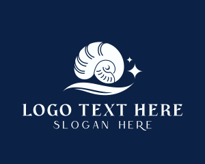 Clam Shell - Sea Shell Wave logo design