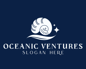 Sea Shell Wave logo design