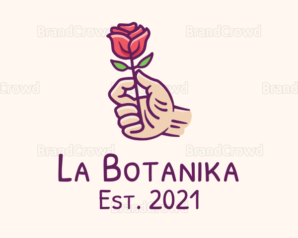 Rose Bud Hand Logo