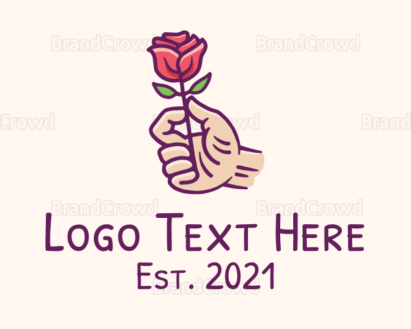 Rose Bud Hand Logo