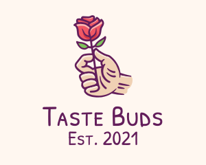 Rose Bud Hand  logo design