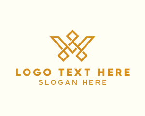 Golden - Business Company Letter W logo design