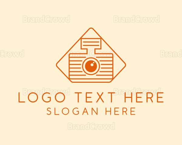 Retro Camera Outline Logo