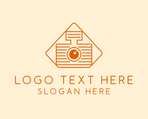 Travel Vlogger - Retro Camera Outline logo design