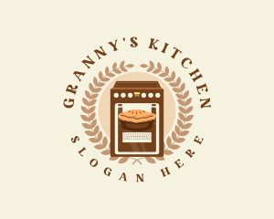 Oven Pie Dessert logo design