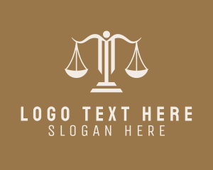 Equilibrium - Law Firm Justice Scale logo design