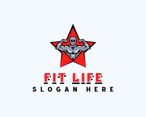 Muscle Fitness Gym logo design