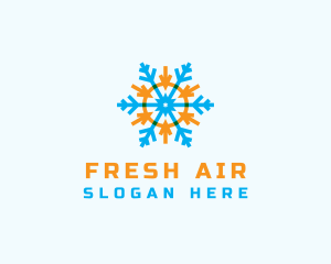 Fire Ice HVAC logo design