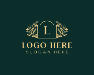 Luxury Floral Wedding logo design