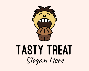 Yummy - Chocolate Muffin Boy logo design