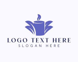 Relaxation - Candle Light Wax logo design