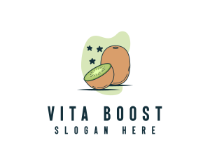 Vitamin - Kiwi Vitamin Fruit logo design