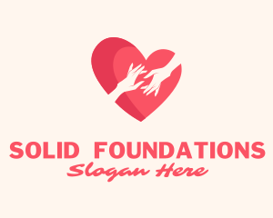 Social Service - Heart Hands Support logo design