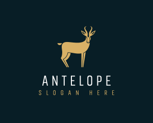Gazelle Impala Antelope logo design