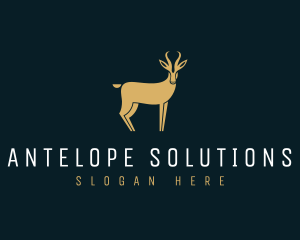 Antelope - Gazelle Impala Antelope logo design