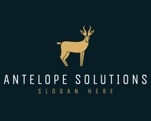 Gazelle Impala Antelope logo design