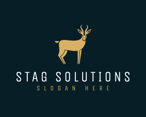 Stag - Gazelle Impala Antelope logo design