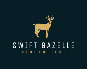 Gazelle Impala Antelope logo design