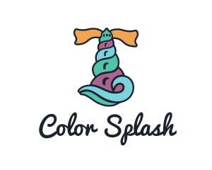 Seashell Lighthouse Beacon logo design