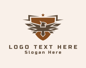 Ranking - Eagle Military Shield logo design