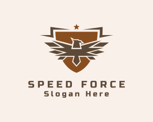 Eagle Military Shield logo design