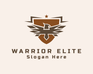 Eagle Military Shield logo design