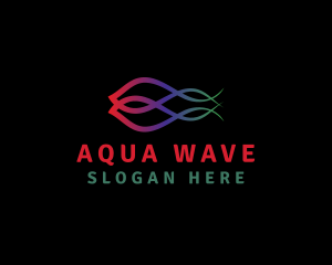 Gradient Startup Waves logo design