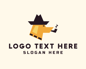 Doggo - Boss Dog Cigar Pipe logo design