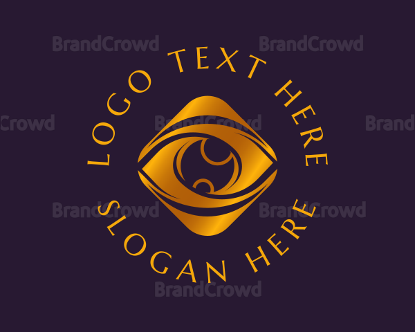 Golden Optic Vision Eye Logo