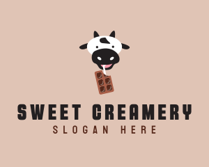 Cow Milk Chocolate  logo design