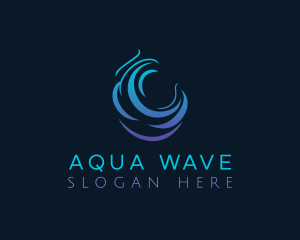 Abstract Marine Wave logo design