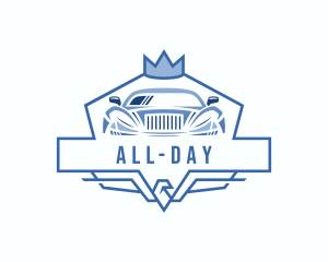 Emblem - Crown Car Transport logo design