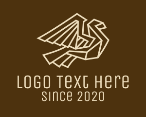 Zoo - Geometric Flying Bird logo design