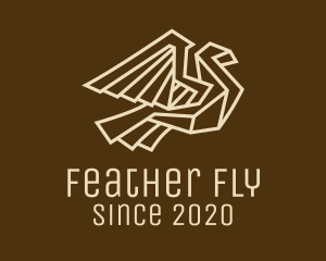 Geometric Flying Bird  logo design