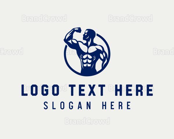 Bodybuilding Fitness Trainer Logo