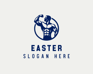 Crossfit - Bodybuilding Fitness Trainer logo design