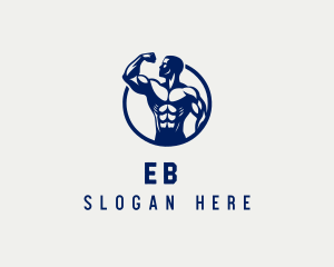Masculine - Bodybuilding Fitness Trainer logo design