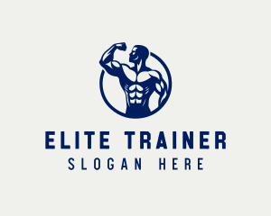 Trainer - Bodybuilding Fitness Trainer logo design