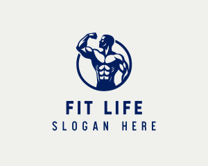 Bodybuilding Fitness Trainer logo design