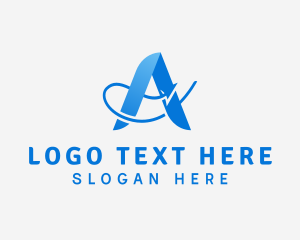 Entrepreneur - Arrow Agency Letter A logo design