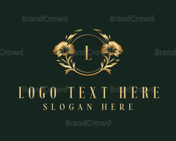 Flower Floral Wreath Logo