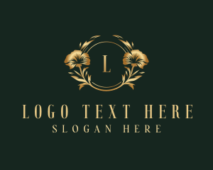 Leaf - Flower Floral Wreath logo design