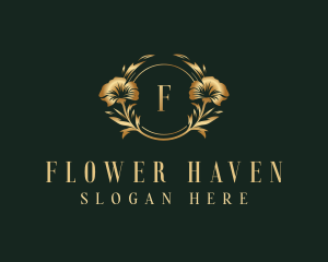 Flower Floral Wreath logo design