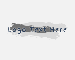 Wordmark - Paint Brush Stroke Business logo design