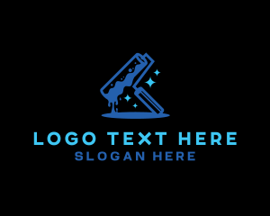 Tradesman - Paint Roller Renovation logo design