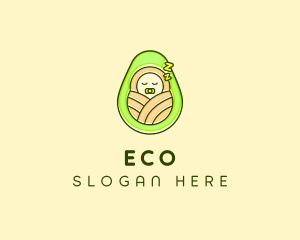 Sleeping Avocado Baby Logo