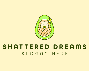 Sleeping Avocado Baby logo design